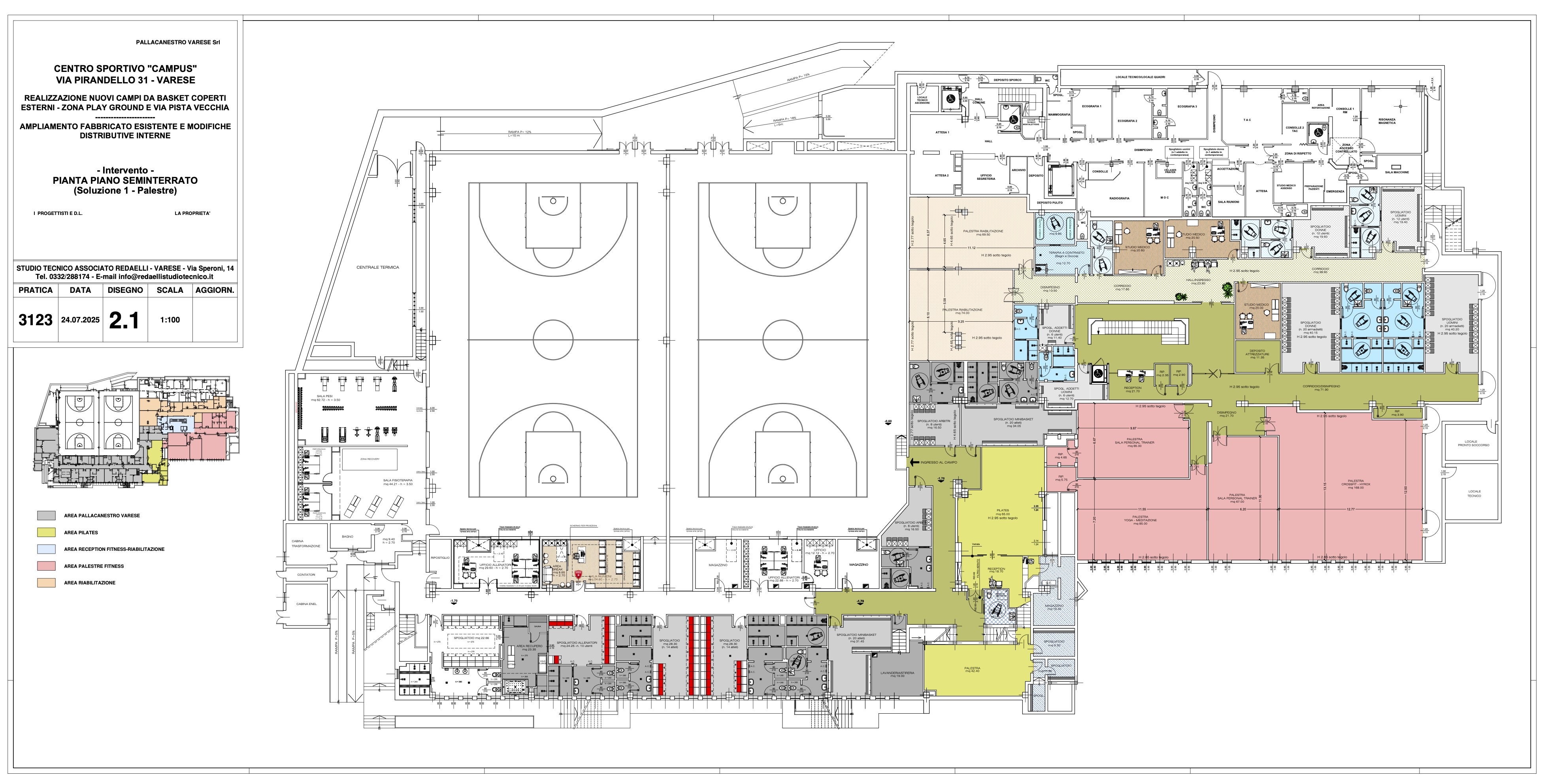 Basement Level Floor Plan (Gyms)